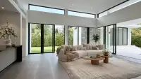 2 Bedroom House for Sale at Sunplay Bangsaray spacious lounge with high ceilings and floor-to-ceiling windows