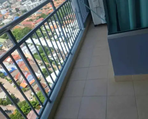 1 Bedroom Condo for Sale at Supalai Mare Pattaya private balcony with railing and panoramic city view