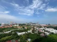 1 Bedroom Condo for Sale at Supalai Mare Pattaya aerial view of Pattaya skyline and residential area from balcony