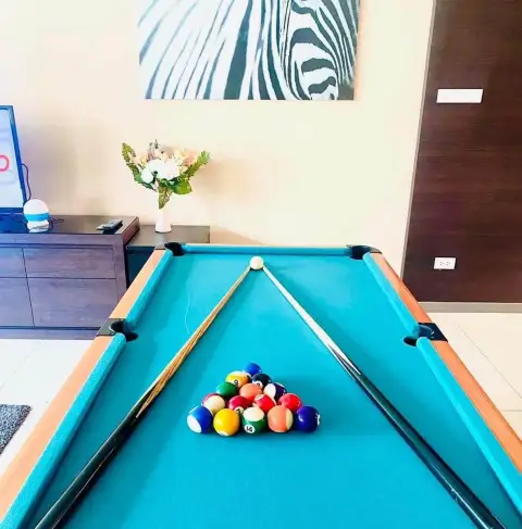3 Bedroom House for Rent at The Ville Jomtien game room with pool table set up for billiards
