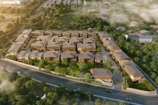 Solava Pattaya aerial view of the entire luxury house development surrounded by lush greenery in Pattaya Thailand