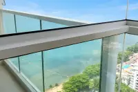 1 Bedroom Condo for Sale at Cetus Beachfront glass balcony railing with direct beachfront and turquoise sea view