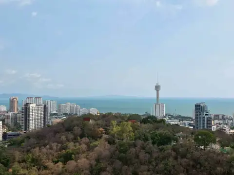 2 Bedroom Condo for Rent at Unixx South Pattaya scenic view of Pattaya city, coastline and observation tower