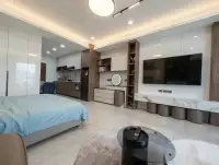 Studio Condo for Sale & Rent at View Talay 5D combined bedroom, kitchen, and TV lounge space