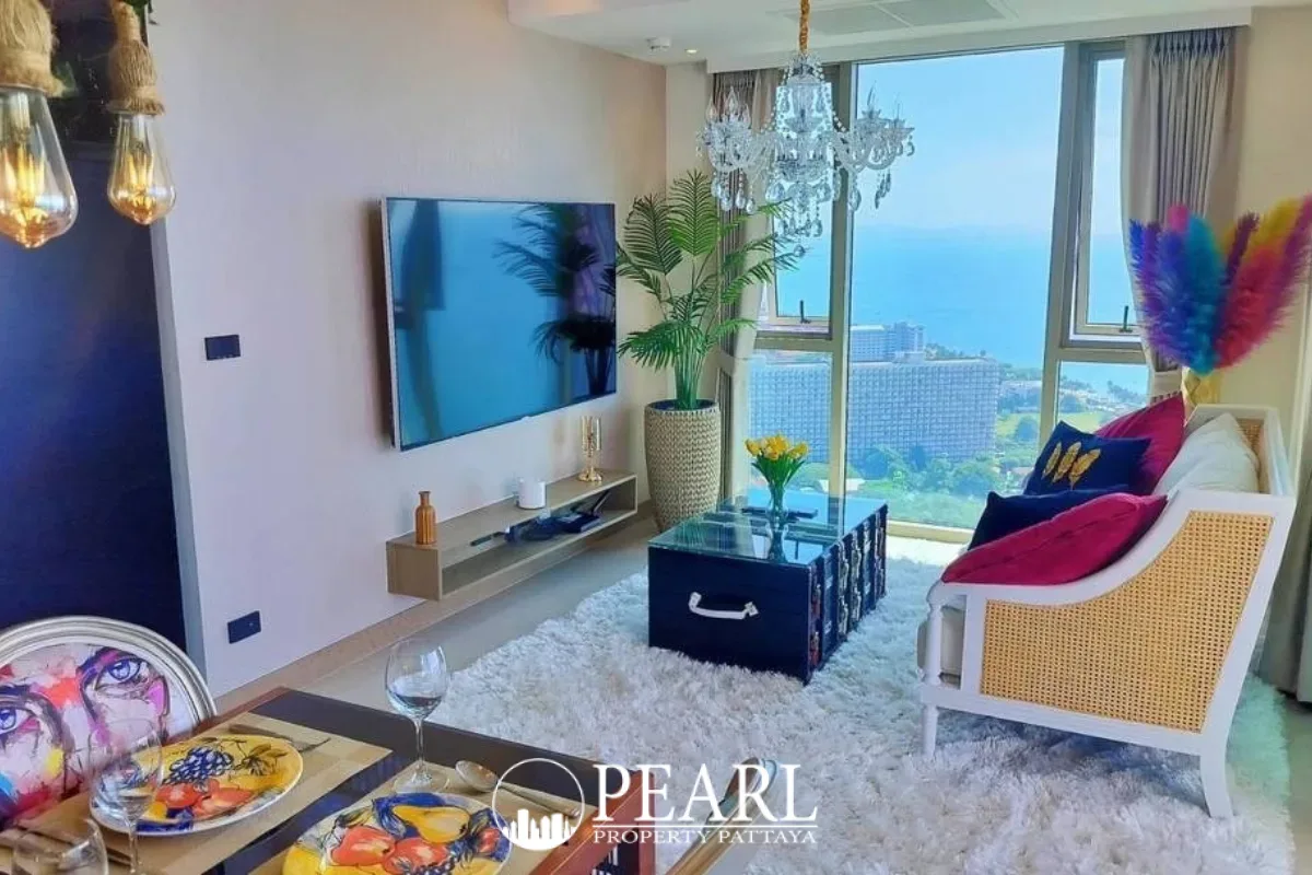 2 Bedroom Condo for Sale in Riviera Ocean Drive luxurious living room with ocean view