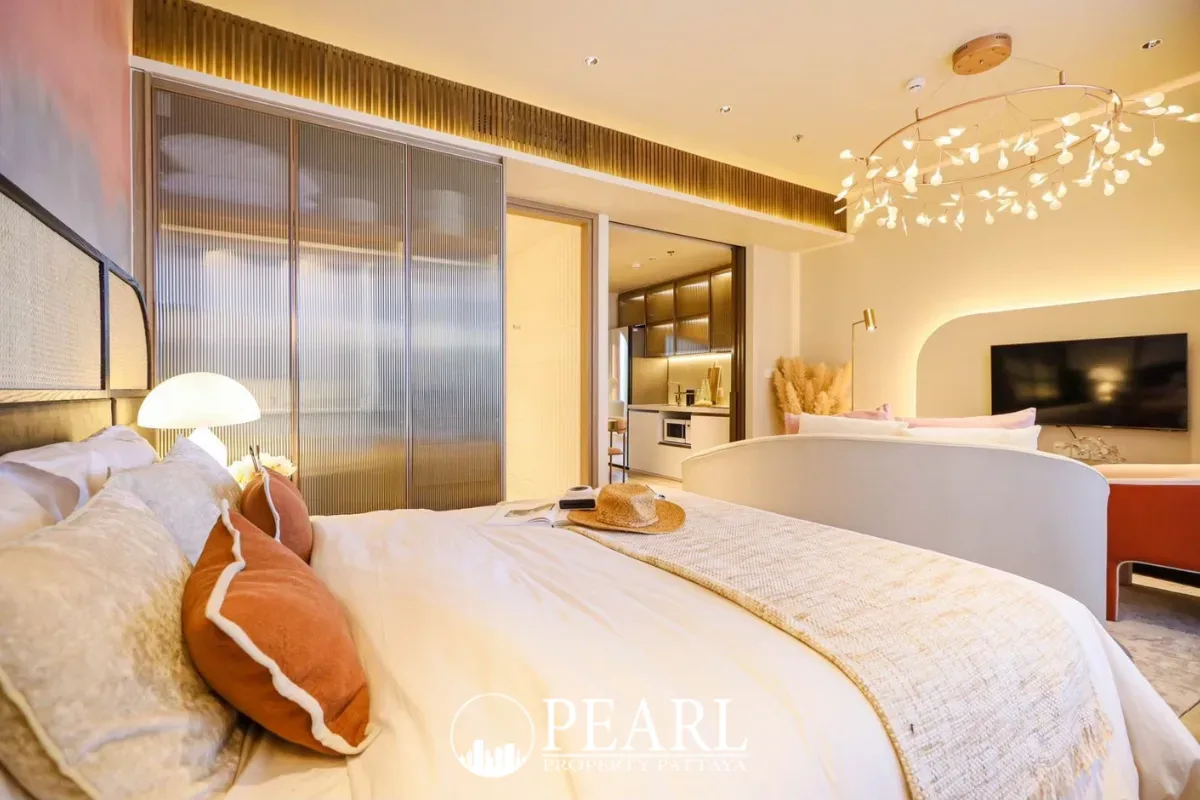 1 Bedroom Condo for Sale in Arom Jomtien modern building exterior with ocean view