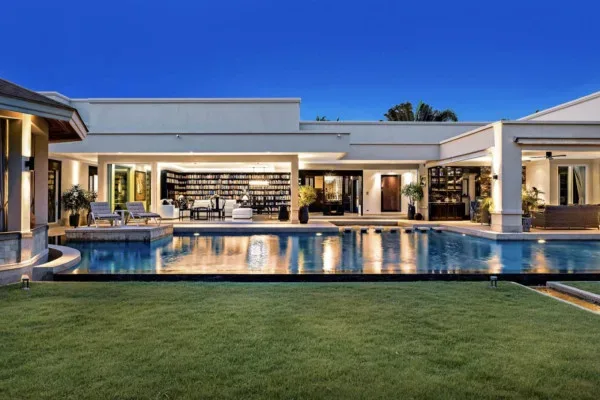 8 Bedroom House for Sale at The Vineyard, front exterior view with lush landscaping