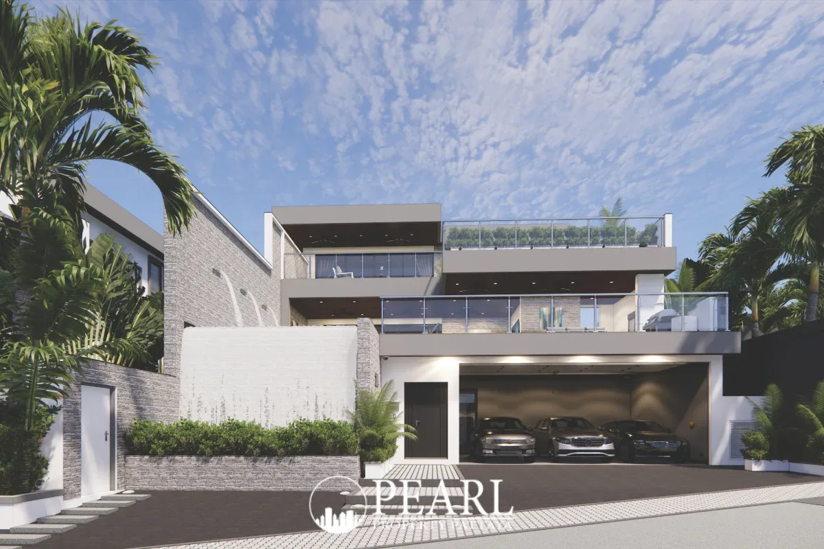 6 Bedroom House for Sale in Siam Royal View Lakeside luxurious swimming pool with sun loungers