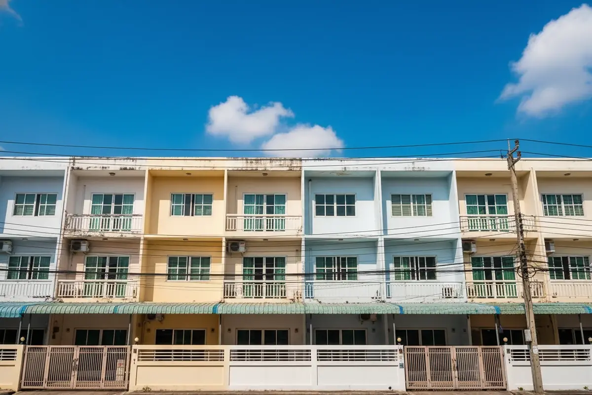 Alicera Ville modern kitchen with a black marble island, bar stools, integrated appliances, and dining area.