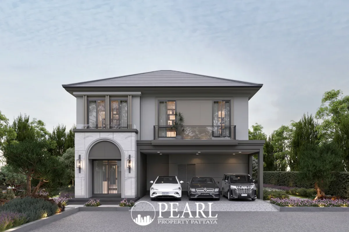 3 Bedroom House for Sale in The Palm Pattaya Chaiyapornvitee 25 exterior front view