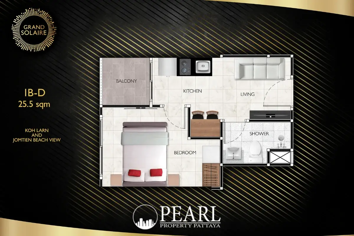 1 Bedroom Condo for Sale in Grand Solaire Pattaya stylish bathroom