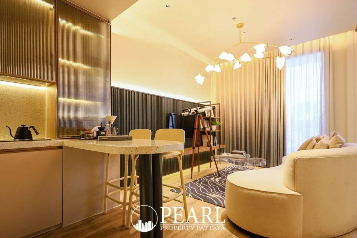 1 Bedroom Condo for Sale in Arom Jomtien spacious bedroom with balcony access