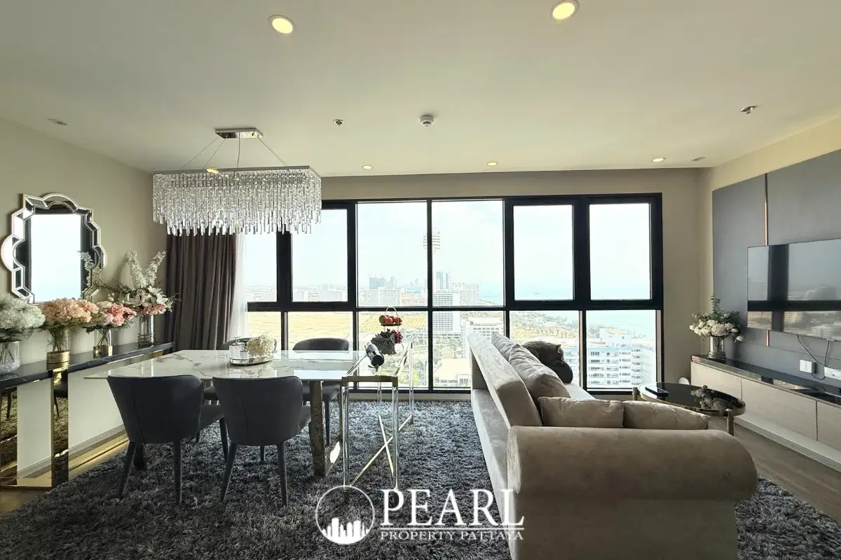 2 Bedroom Condo for Sale in The Panora Pattaya balcony overlooking the ocean