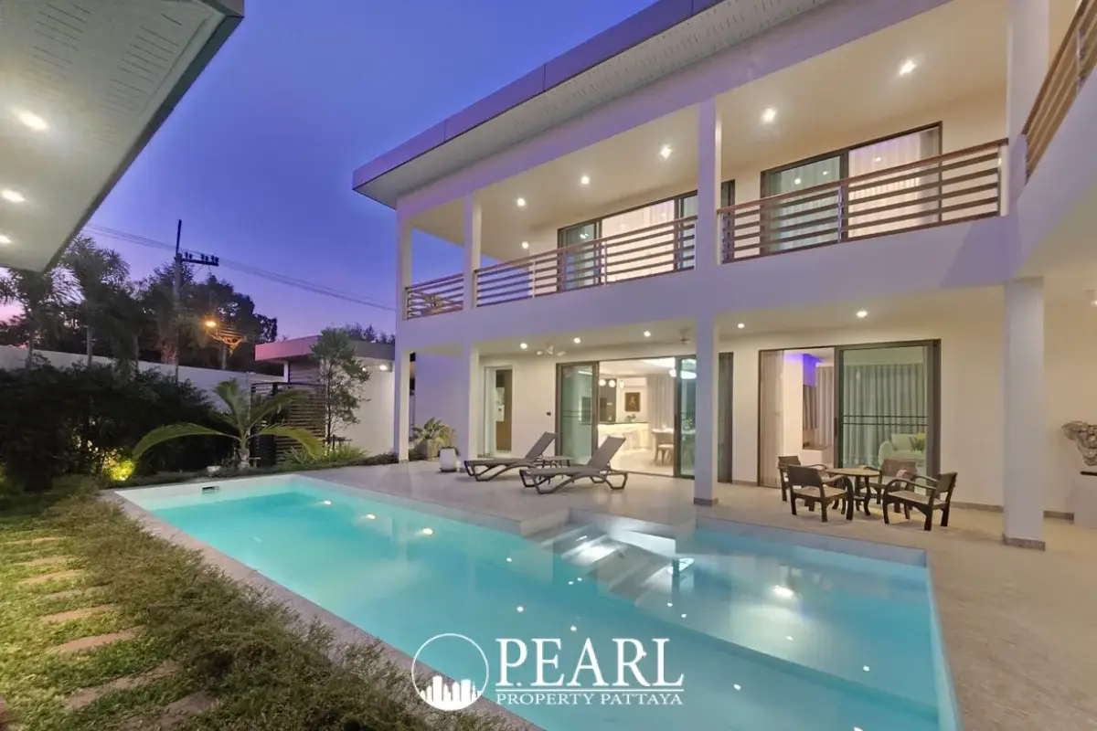 4 Bedroom House for Sale in The Lakes Pool Villa exterior facade with garden