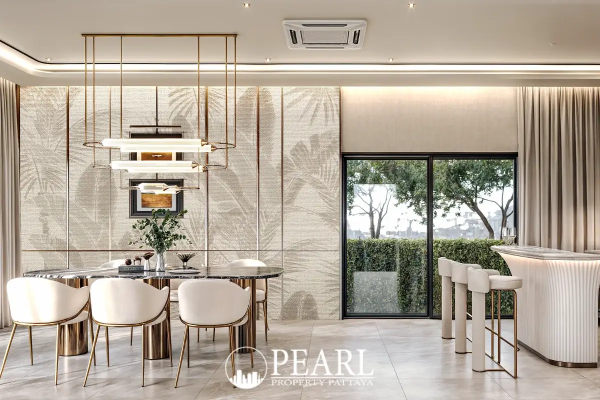 3 Bedroom House for Sale in The Palm Pattaya Chaiyapornvitee 25 modern kitchen with island