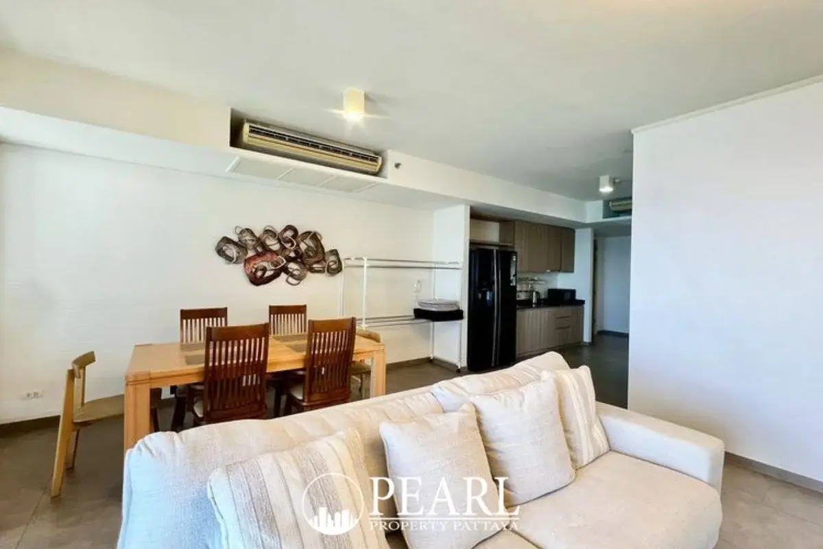 2 Bedroom Condo for Sale in Zire Wongamat dining area adjacent to the living room