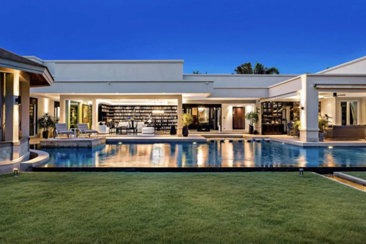 8 Bedroom House for Sale at The Vineyard, front exterior view with lush landscaping