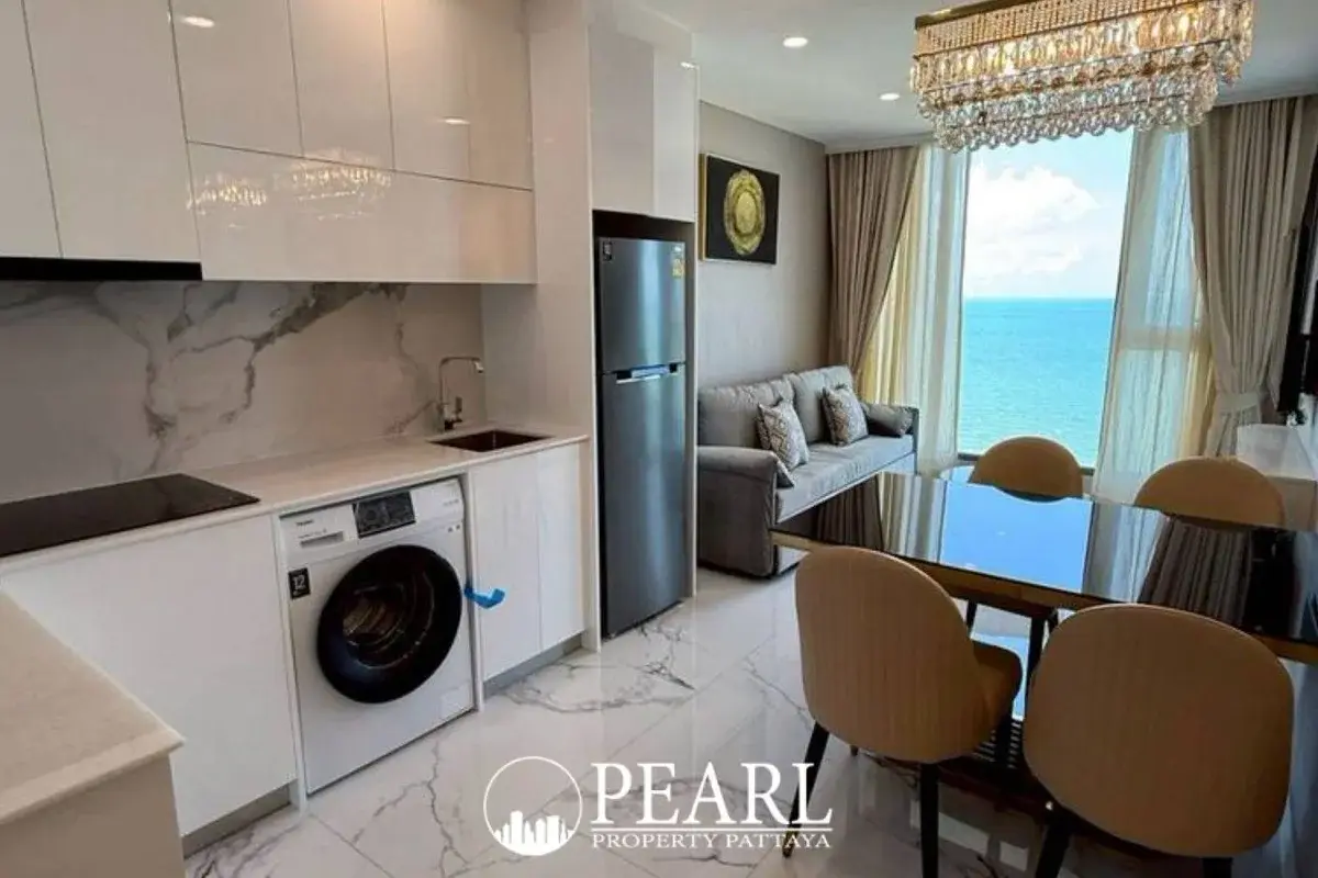 2 Bedroom Condo for Sale in Copacabana Beach Jomtien modern kitchen with dining area