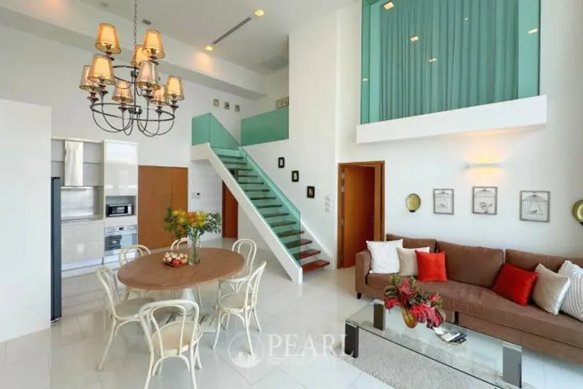 2 Bedroom Condo for Sale in The Sanctuary Wongamat living room with ocean view