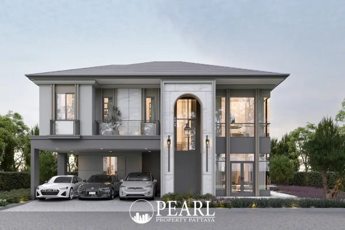 4 Bedroom House for Sale in The Palm Pattaya Chaiyapornvitee 25 exterior front view