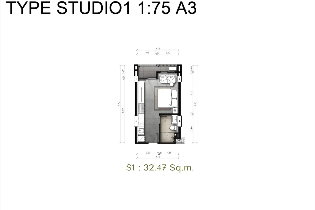 1 Bedroom Condo for Sale in The Panora Estuaria stylish bathroom with shower