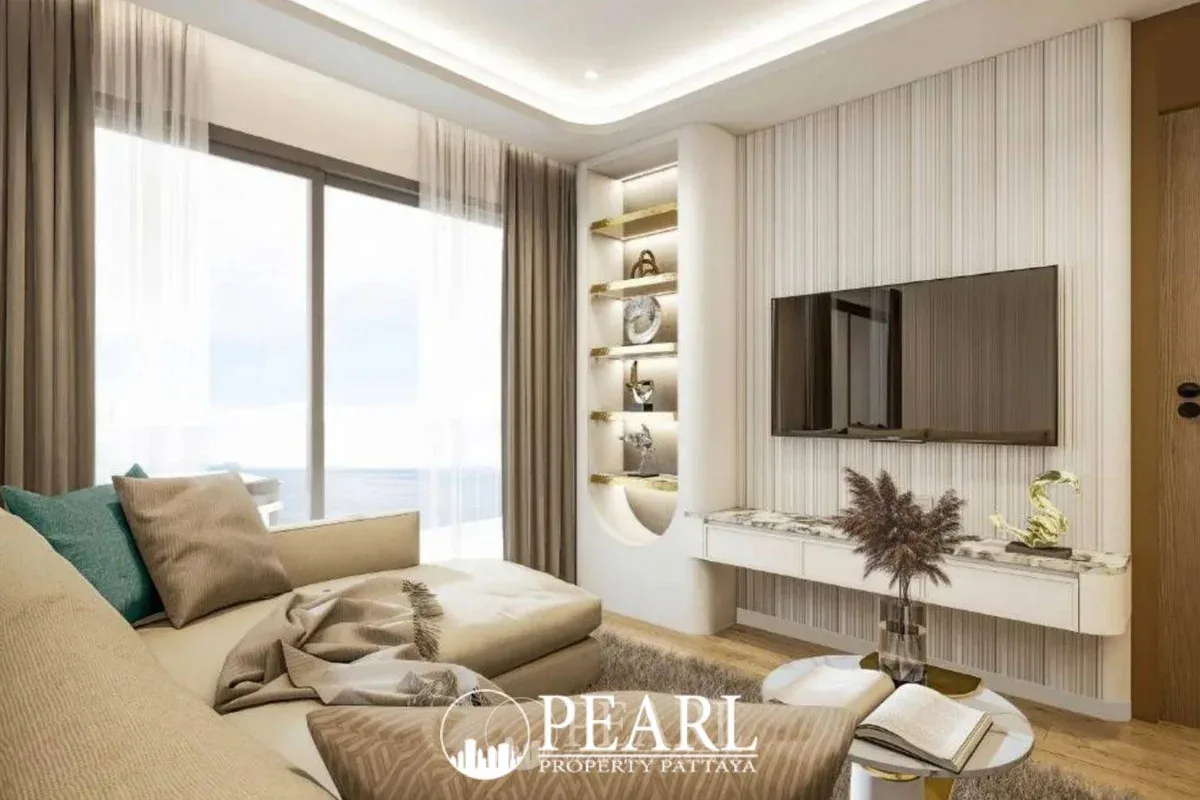 2 Bedroom Condo for Sale in Seaspire Jomtien elegant bathroom with shower