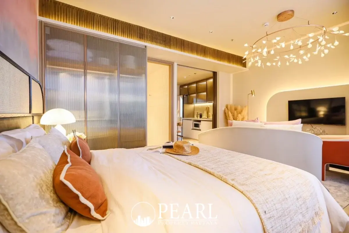 1 Bedroom Condo for Sale in Arom Jomtien modern building exterior with ocean view