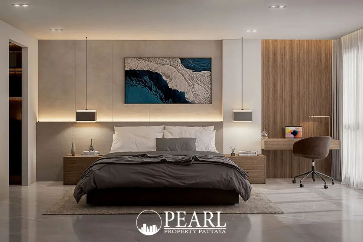 3 Bedroom Condo for Sale in Zensiri Jomtien Residences spacious living room with modern decor