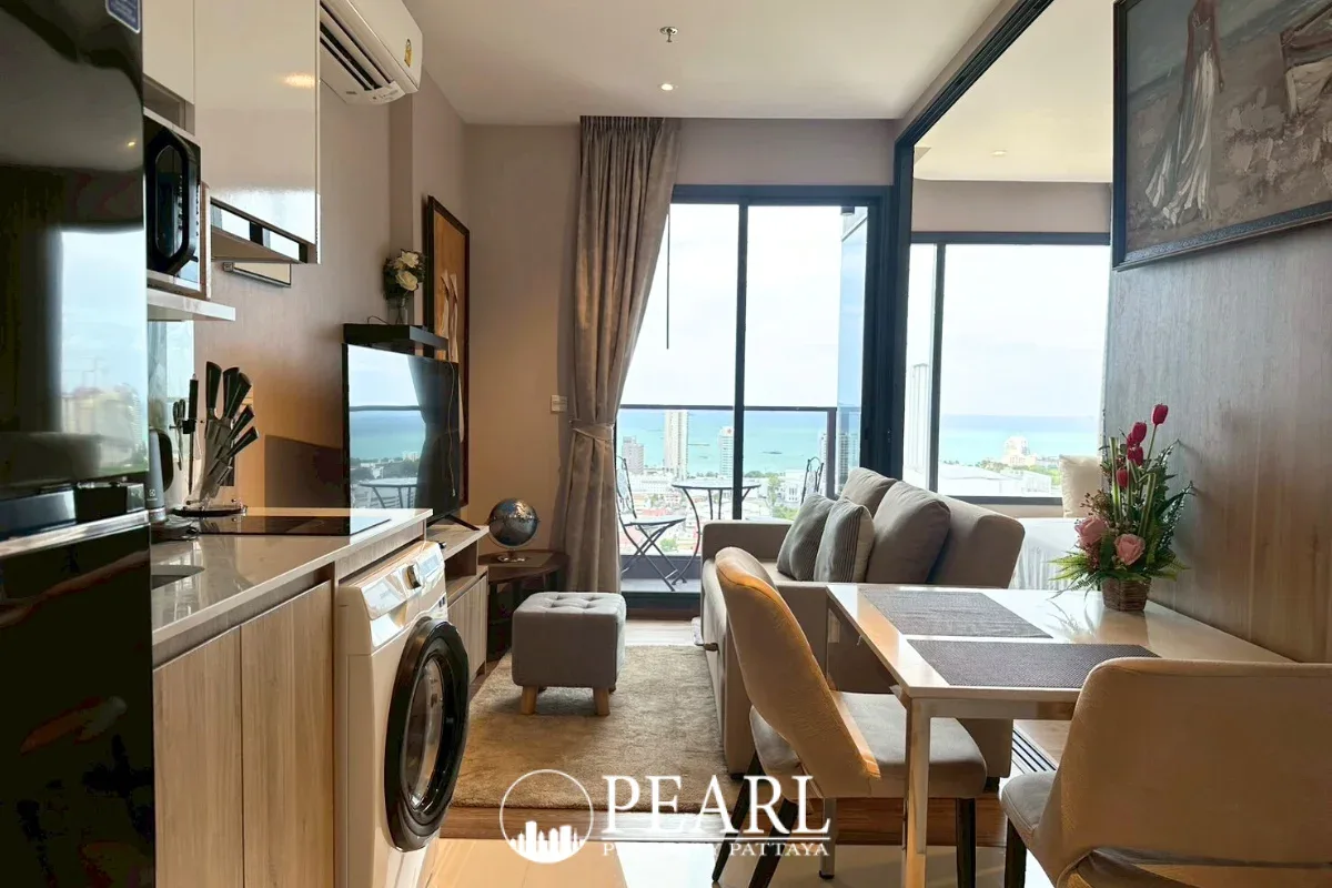 1 Bedroom Condo for Sale in Once Pattaya living room with modern decor