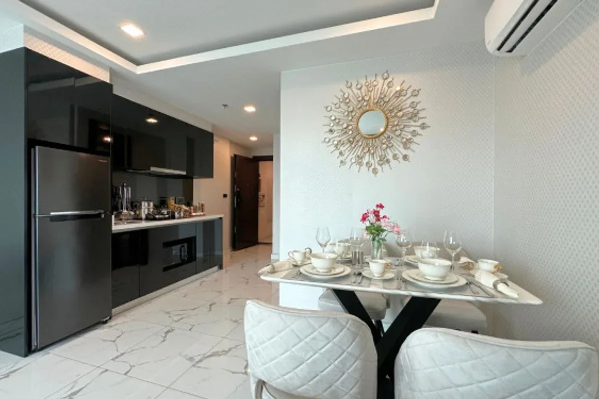 2 Bedroom Condo for Sale in Arcadia Millennium Tower kitchen with integrated appliances