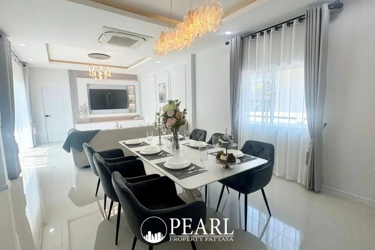 3 Bedroom House for Sale in Impress House Village private swimming pool and patio area
