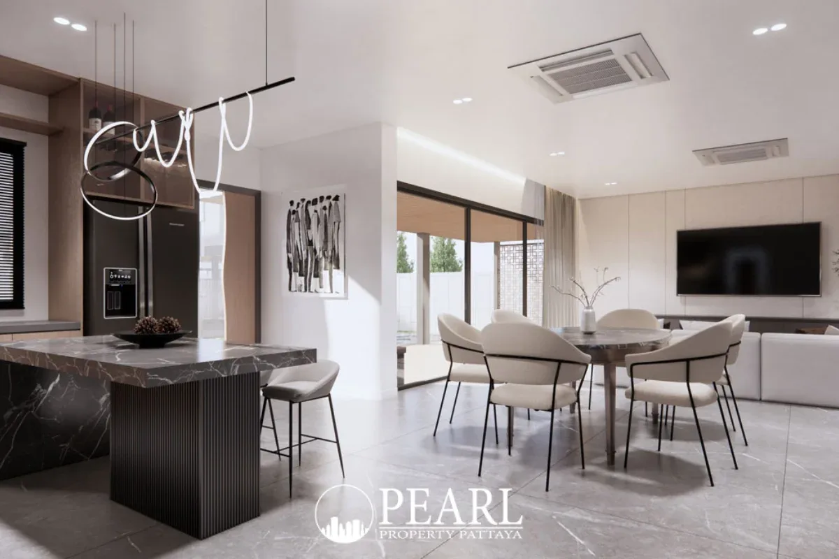 3 Bedroom Villa for Sale in Bang Lamung master bedroom with ensuite bathroom