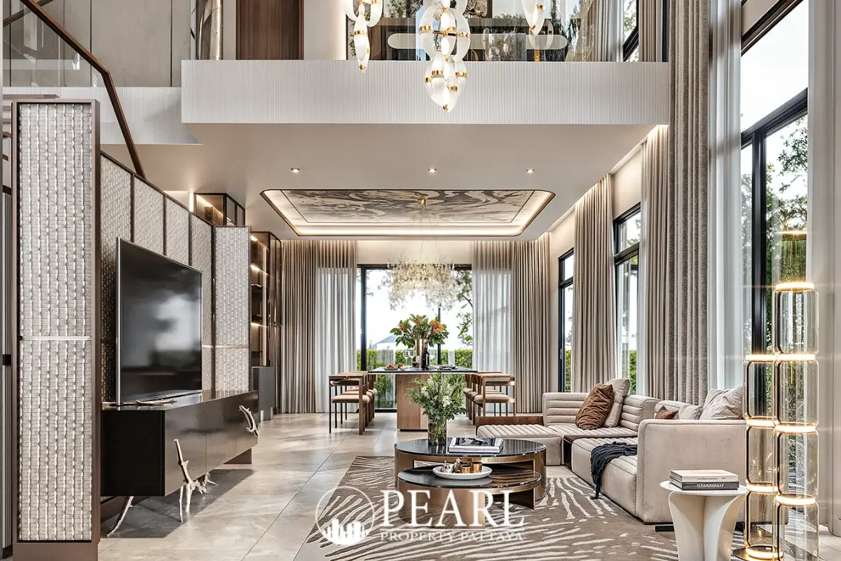 4 Bedroom House for Sale in The Palm Pattaya Chaiyapornvitee 25 modern kitchen with island