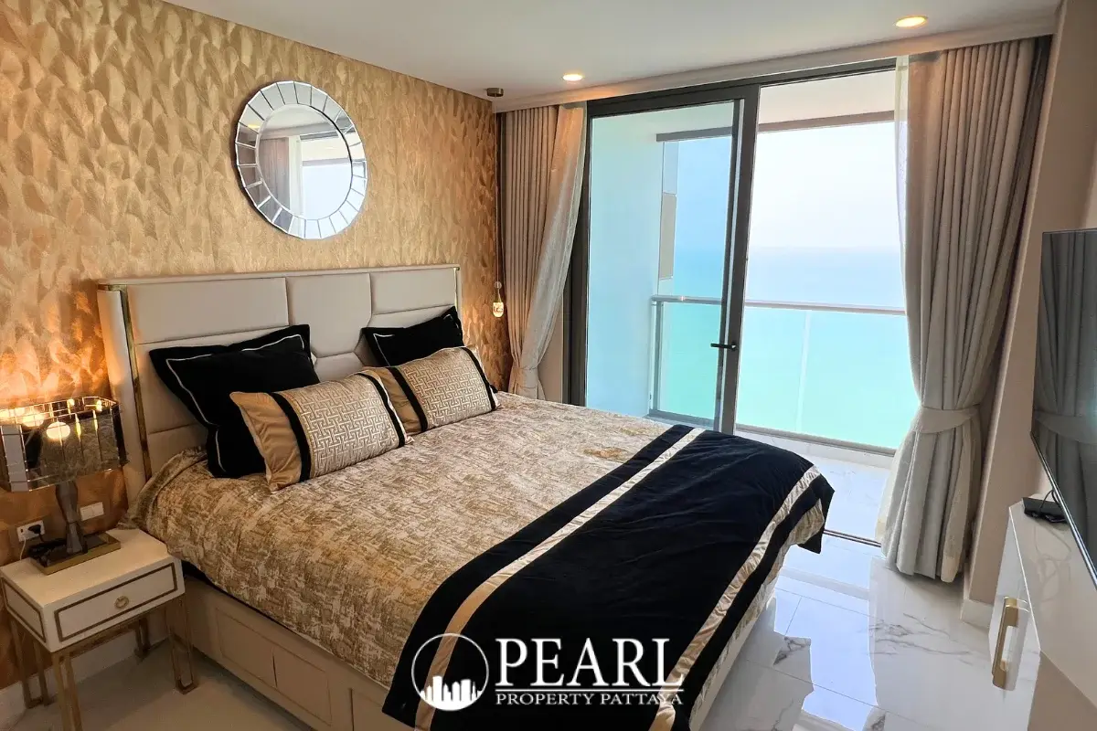 1 Bedroom Condo for Rent in Copacabana Beach Jomtien living room with sofa and TV