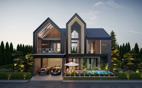 4 Bedroom House for Sale in Naklua spacious living room with modern decor