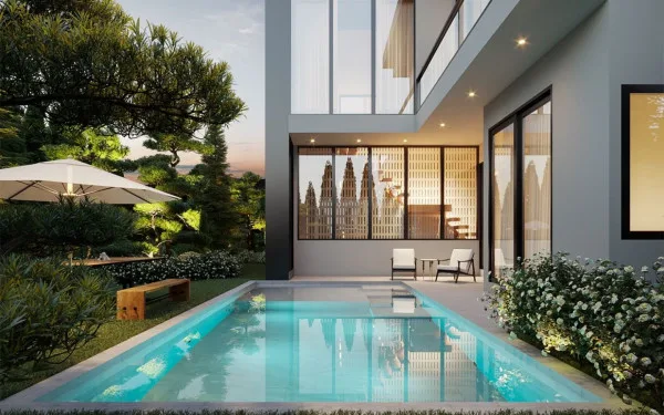 4 Bedroom House for Sale in Naklua master bedroom with ensuite