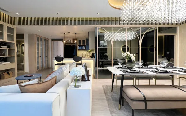 2 Bedroom Condo for Sale in SKYPARK Lucean Jomtien Pattaya spacious master bedroom with balcony access