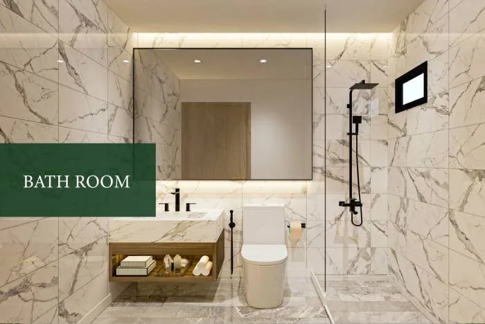 Baan Mae Pool Villa row of modern houses with distinctive gabled roofs and integrated carports.