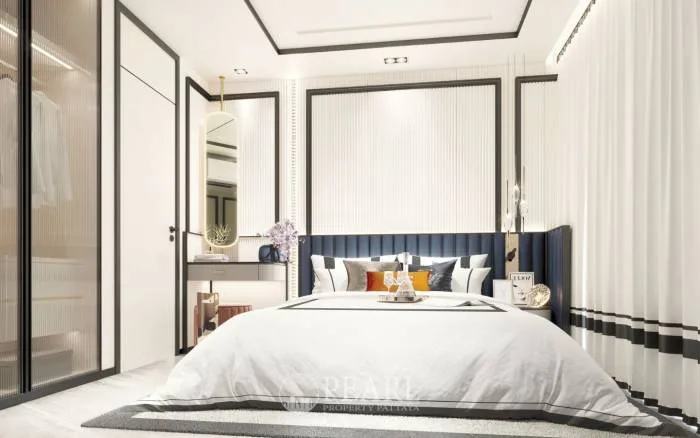 1 Bedroom Condo for Sale in The Embassy Jomtien bathroom with shower and vanity