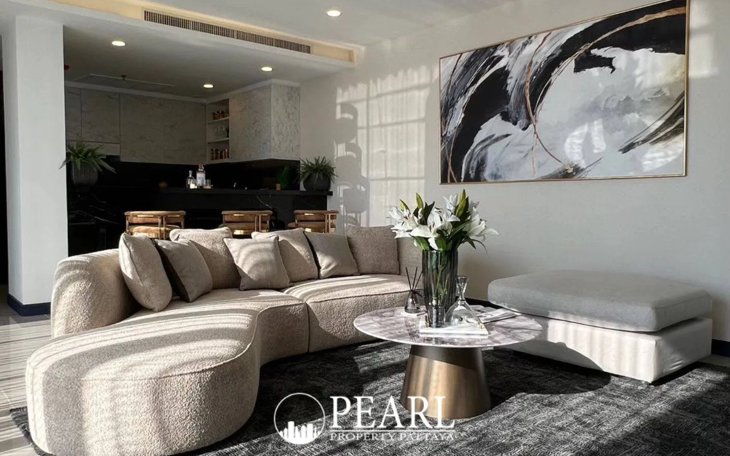 5 Bedroom Condo for Sale in Grande Caribbean master bedroom with king-size bed and city view