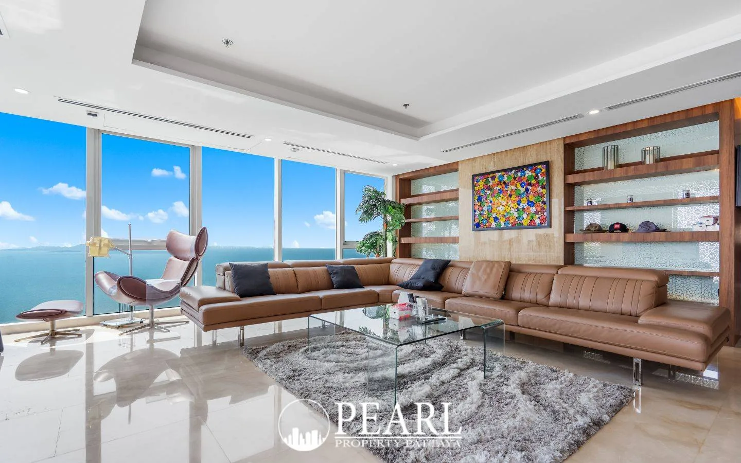 4 Bedroom Condo for Sale at Palm Wongamat master bedroom with sea view