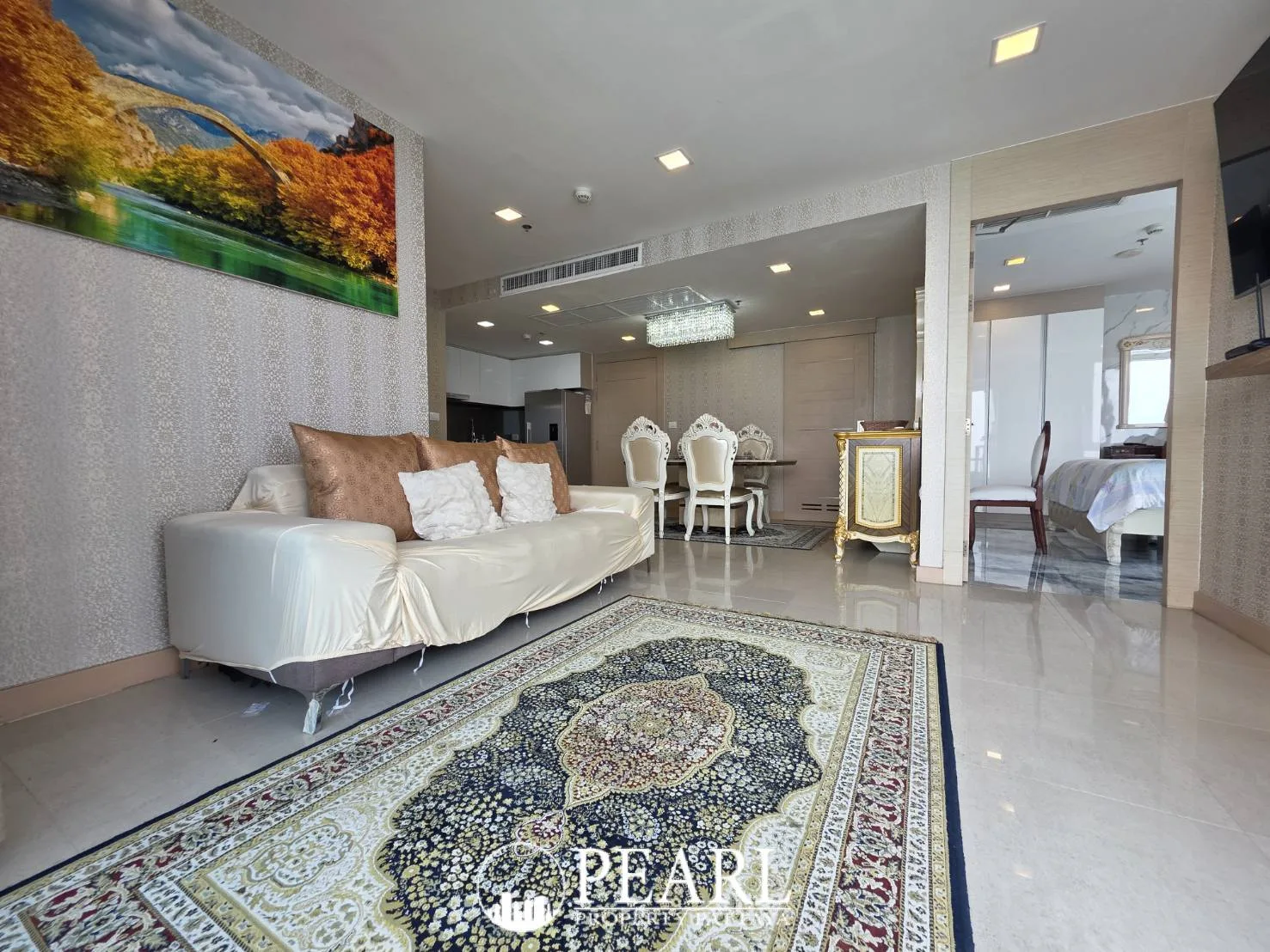 2 Bedroom Condo for Sale at Palm Wongamat master bedroom with sea view