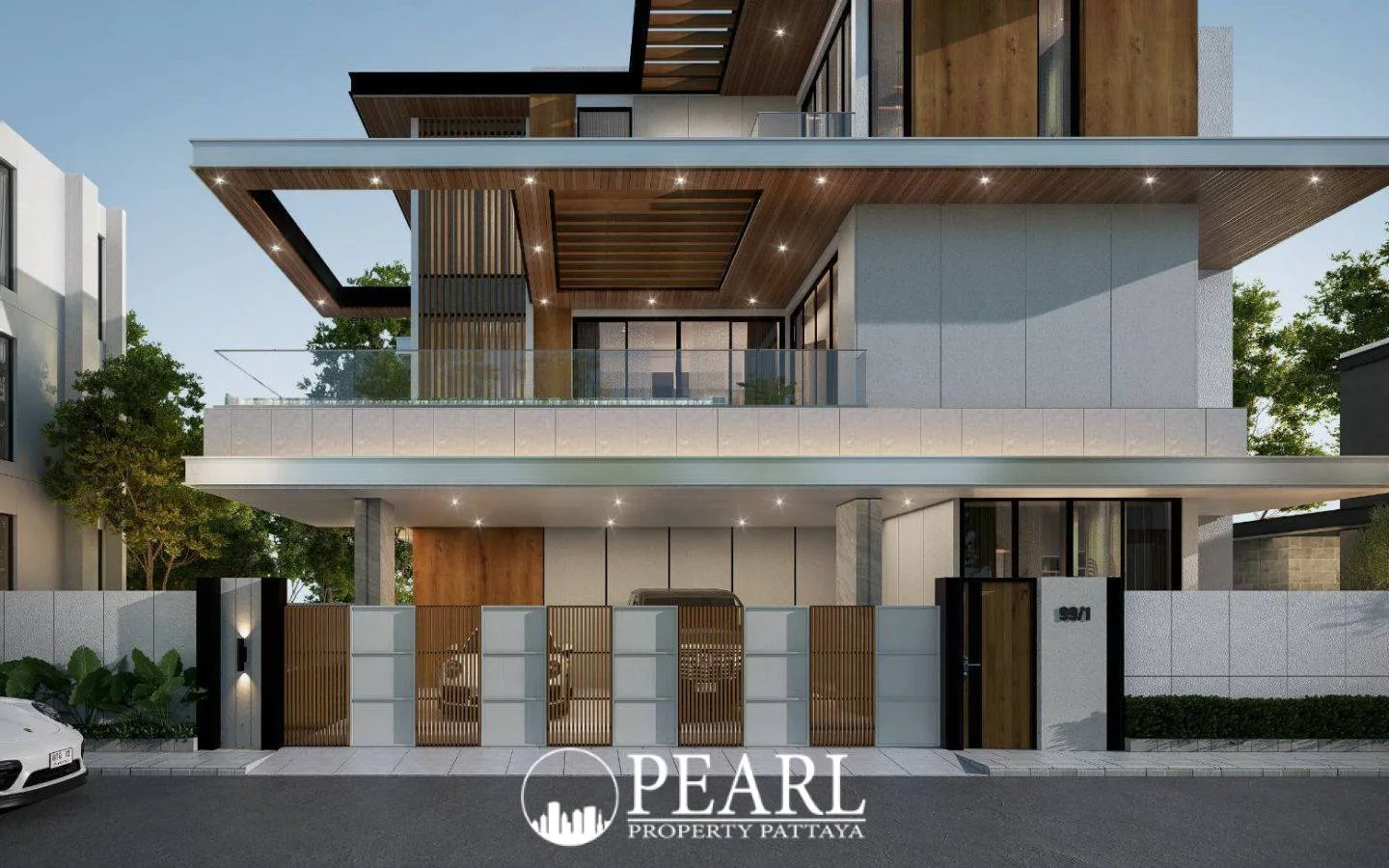 5 Bedroom House for Sale in The Ozone Wealth Jomtien Pool Villa Pattaya master bedroom with en-suite bathroom