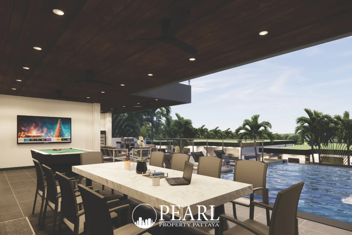 6 Bedroom House for Sale in Siam Royal View Lakeside elegant dining area next to the kitchen