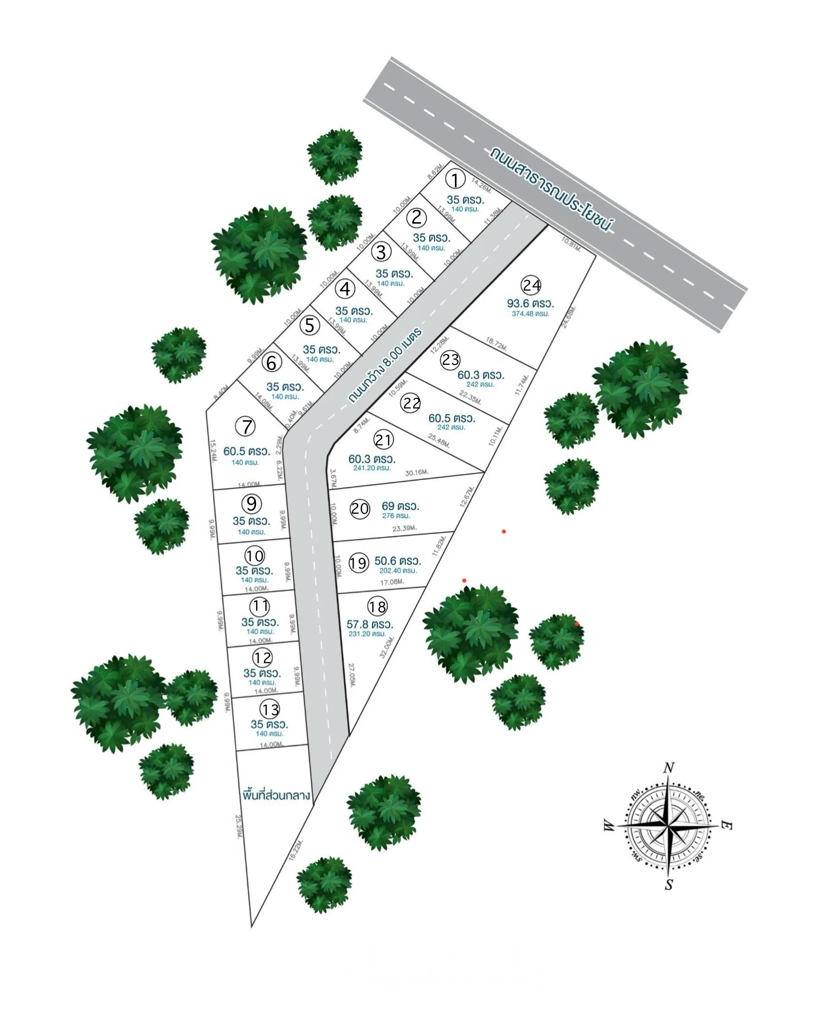 Umino villa Bang Saray exterior of the house with traditional Thai roof, large windows, and lush greenery.