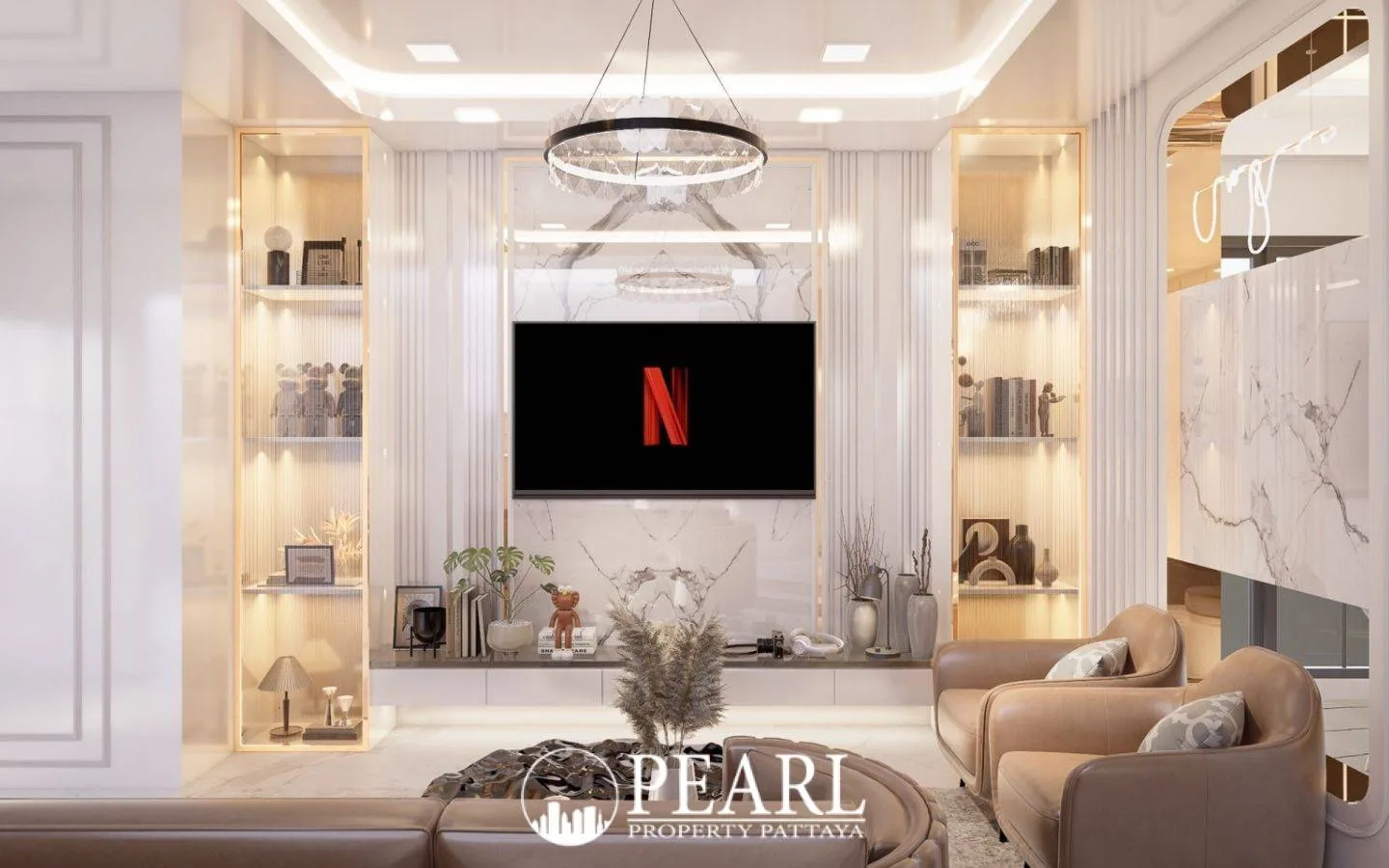 5 Bedroom Villa for Sale in Nong Prue spacious living room