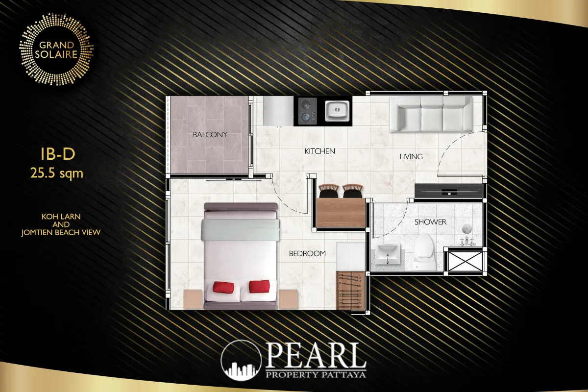 1 Bedroom Condo for Sale in Grand Solaire Pattaya stylish bathroom