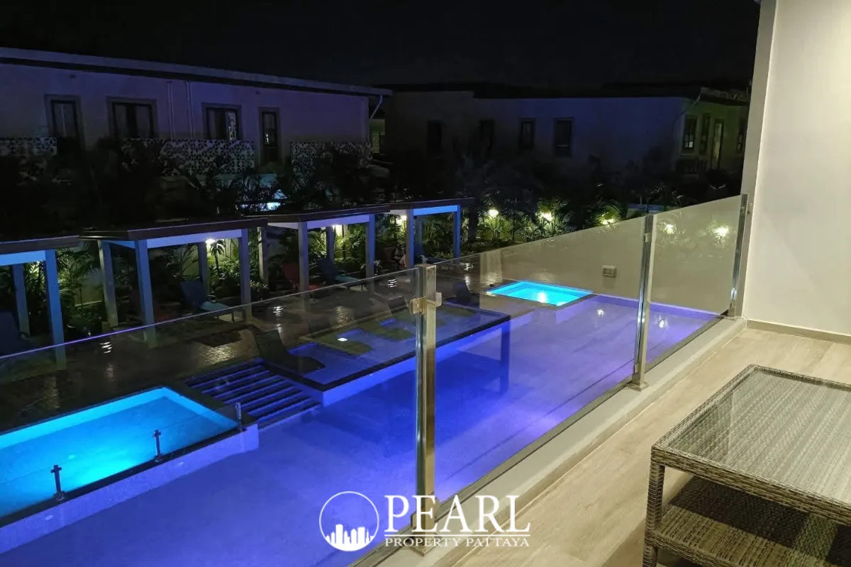 3 Bedroom Condo for Sale in Serenity Residence Jomtien private balcony with city views