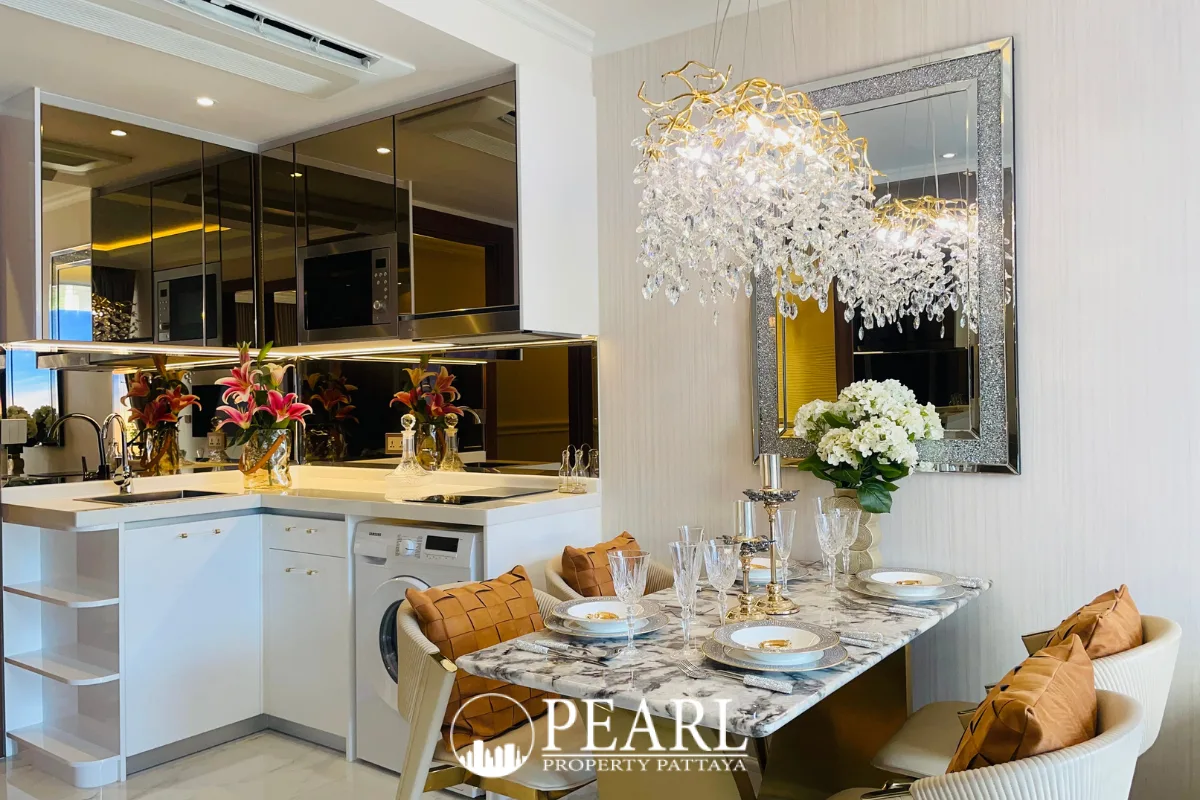 1 Bedroom Condo for Sale in The Riviera Malibu fully equipped kitchen with appliances